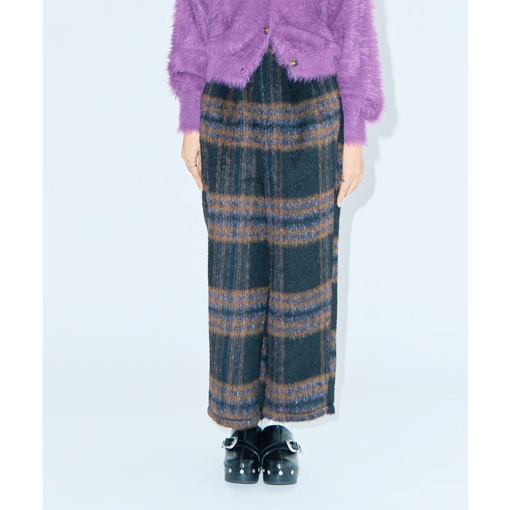 ブラック | ■WITH KURUMI NAKATA チェックコクーンパンツ | Green Parks 