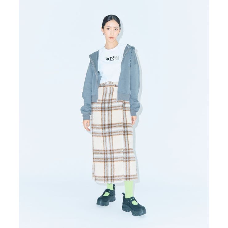 ■WITH KURUMI NAKATA チェックラップスカート | Green Parks  | 詳細画像3 