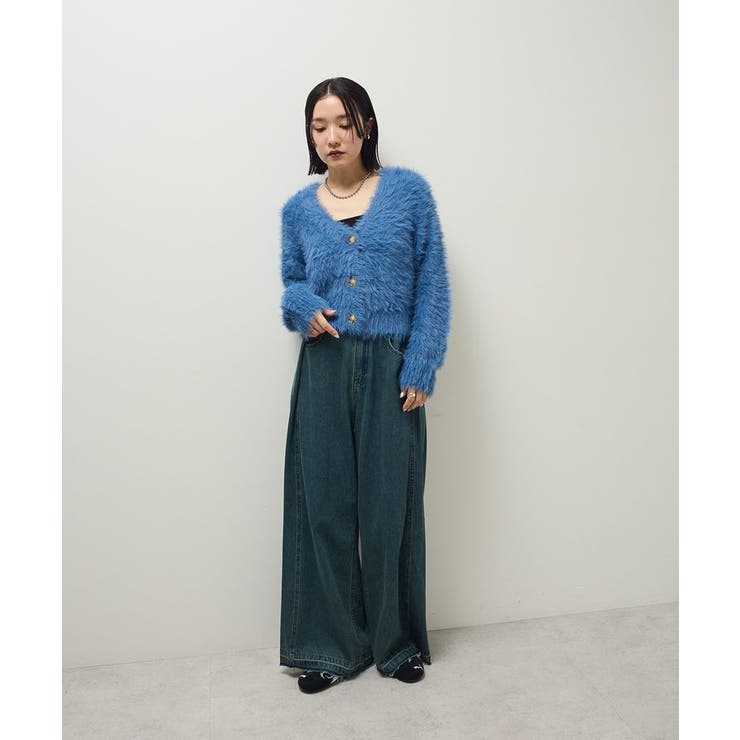 ・Petit Fleur シャギーニットカーディガン | Green Parks  | 詳細画像2 