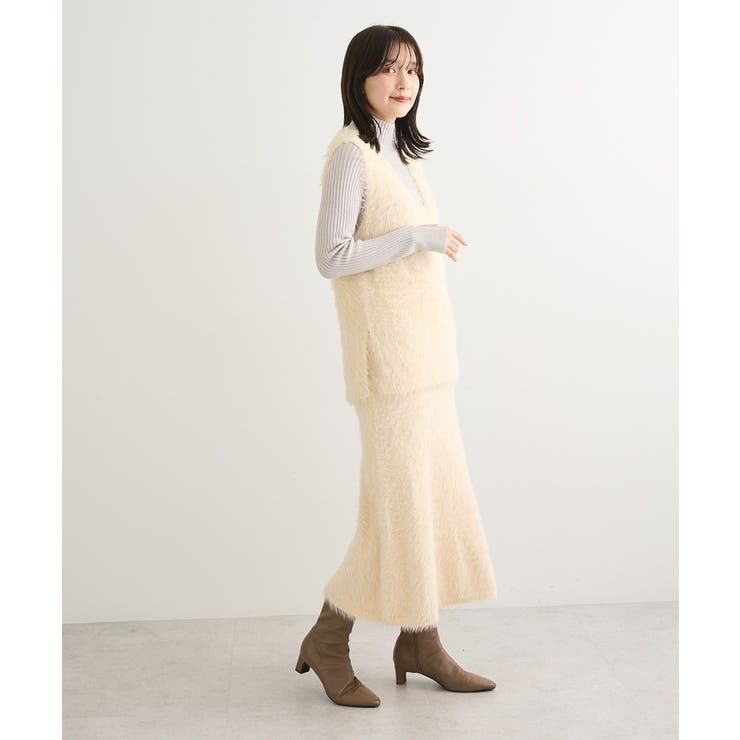 ・Petit Fleur シャギーニットベスト | Green Parks  | 詳細画像3 