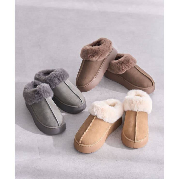 ・minia フェイクムートンスリッポン | Green Parks  | 詳細画像1 