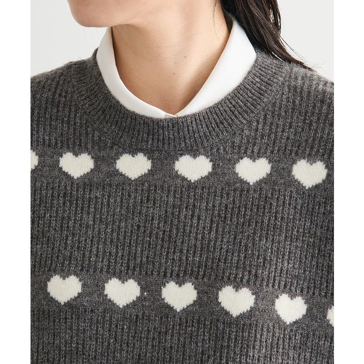 ・swing by ハートジャカードクルーニット | Green Parks  | 詳細画像10 