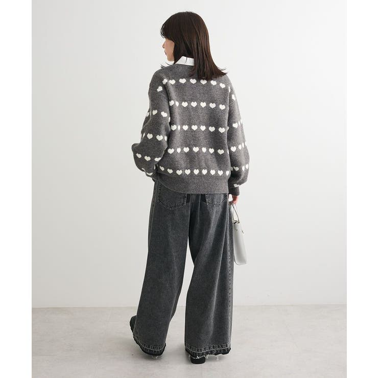 ・swing by ハートジャカードクルーニット | Green Parks  | 詳細画像4 