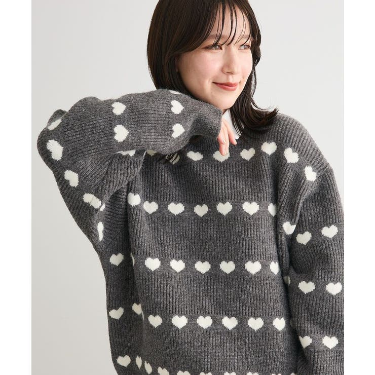 ・swing by ハートジャカードクルーニット | Green Parks  | 詳細画像9 