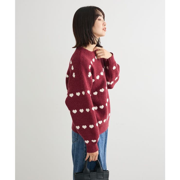 ・swing by ハートジャカードクルーニット | Green Parks  | 詳細画像16 