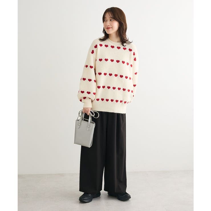 ・swing by ハートジャカードクルーニット | Green Parks  | 詳細画像18 