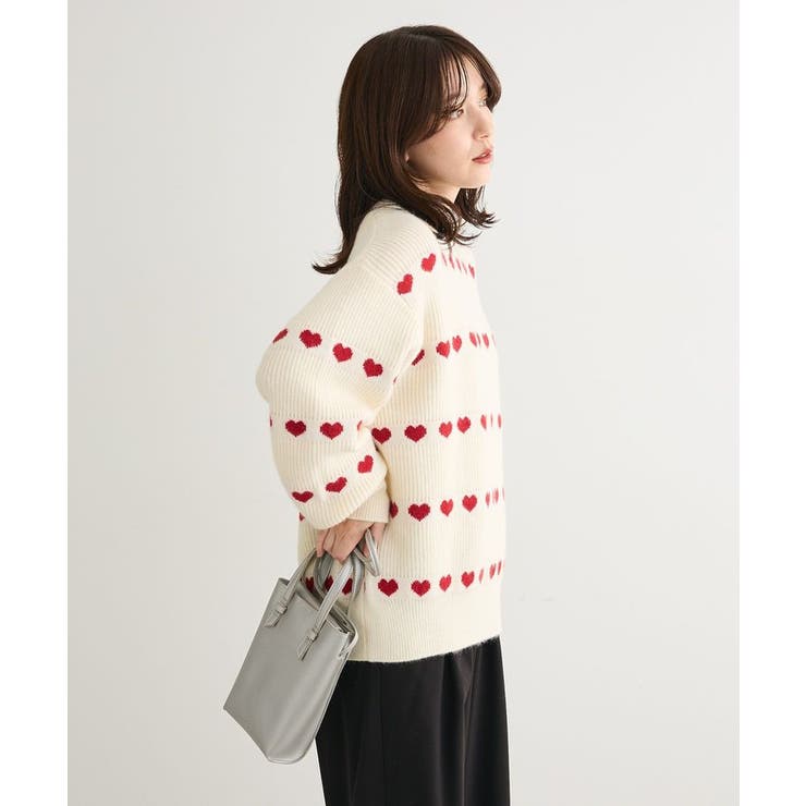 ・swing by ハートジャカードクルーニット | Green Parks  | 詳細画像21 