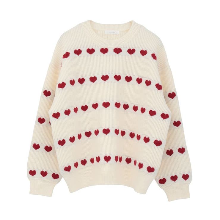 ・swing by ハートジャカードクルーニット | Green Parks  | 詳細画像22 