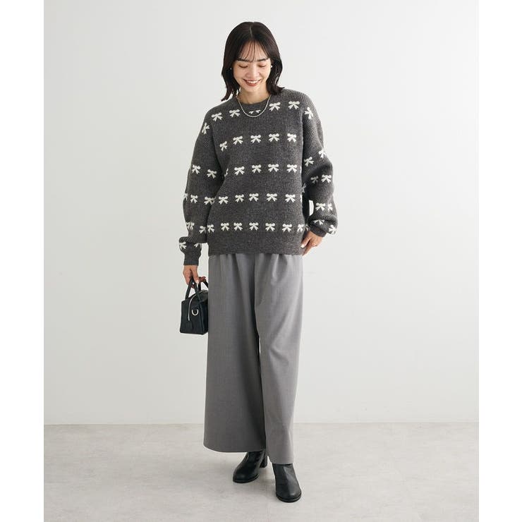 ・swing by リボンジャカードクルーニット | Green Parks  | 詳細画像2 