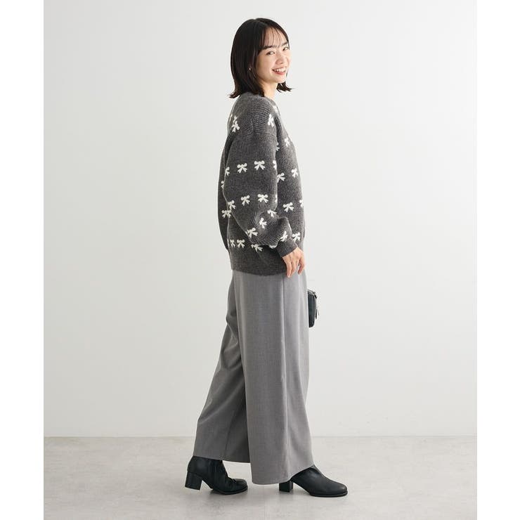 ・swing by リボンジャカードクルーニット | Green Parks  | 詳細画像3 