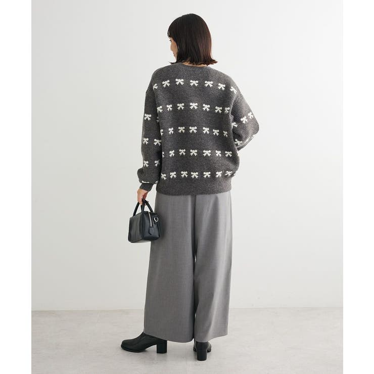 ・swing by リボンジャカードクルーニット | Green Parks  | 詳細画像4 