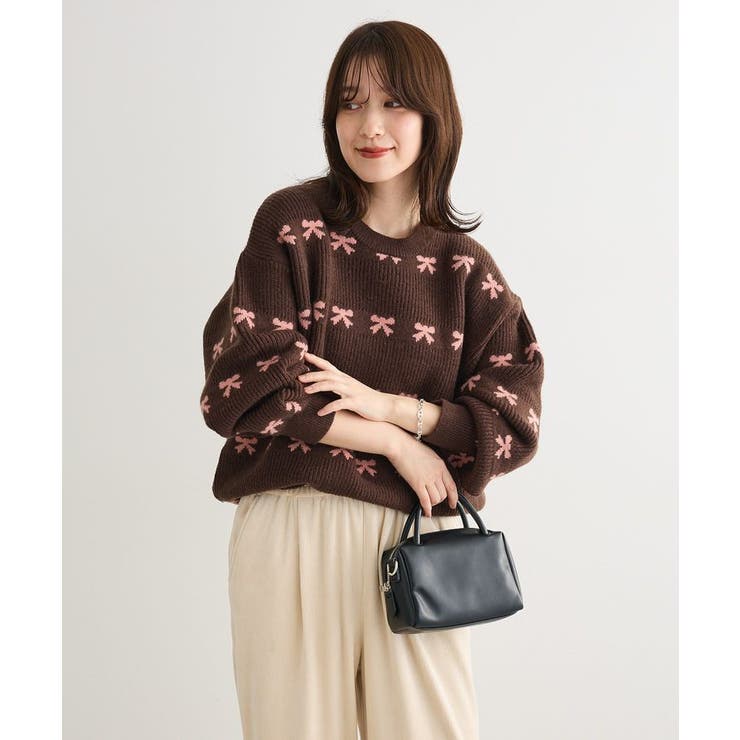 ・swing by リボンジャカードクルーニット | Green Parks  | 詳細画像12 