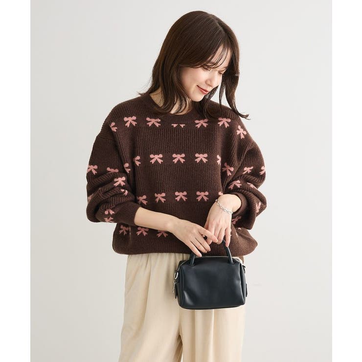 ・swing by リボンジャカードクルーニット | Green Parks  | 詳細画像13 