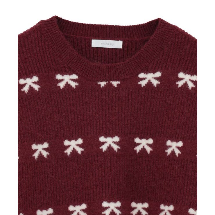 ・swing by リボンジャカードクルーニット | Green Parks  | 詳細画像20 