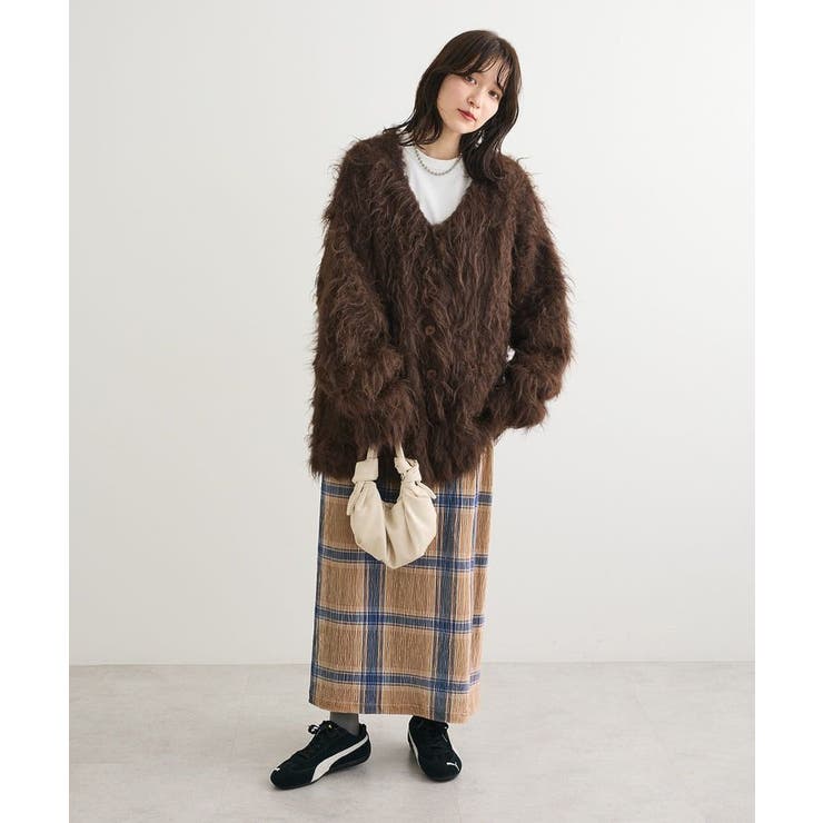 ・swing by 2wayロング起毛カーディガン | Green Parks  | 詳細画像12 