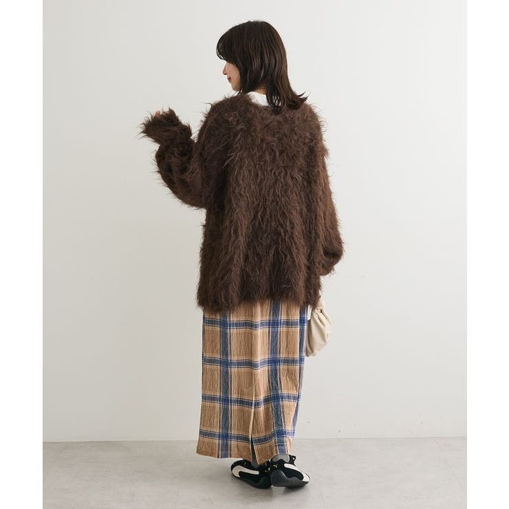 ・swing by 2wayロング起毛カーディガン | Green Parks  | 詳細画像14 