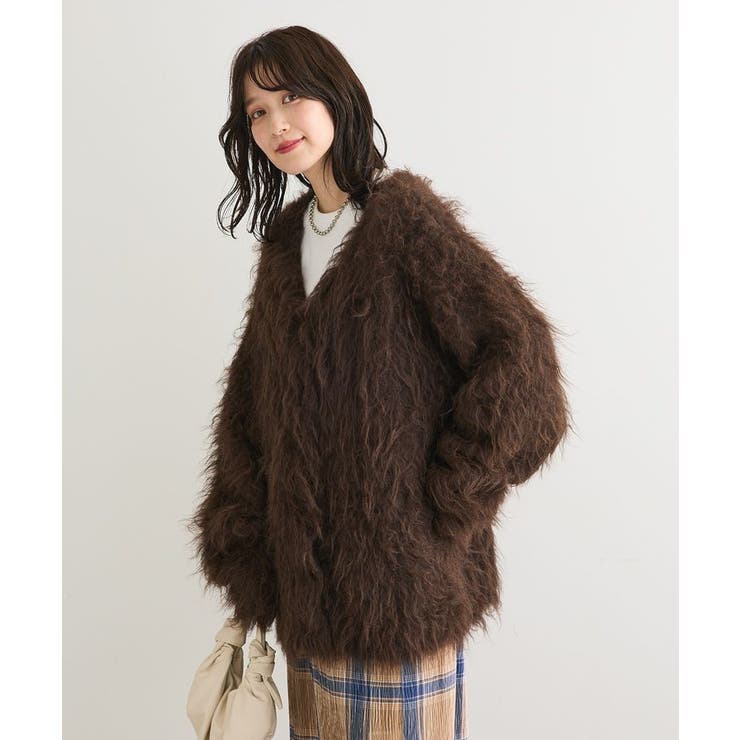 ・swing by 2wayロング起毛カーディガン | Green Parks  | 詳細画像16 