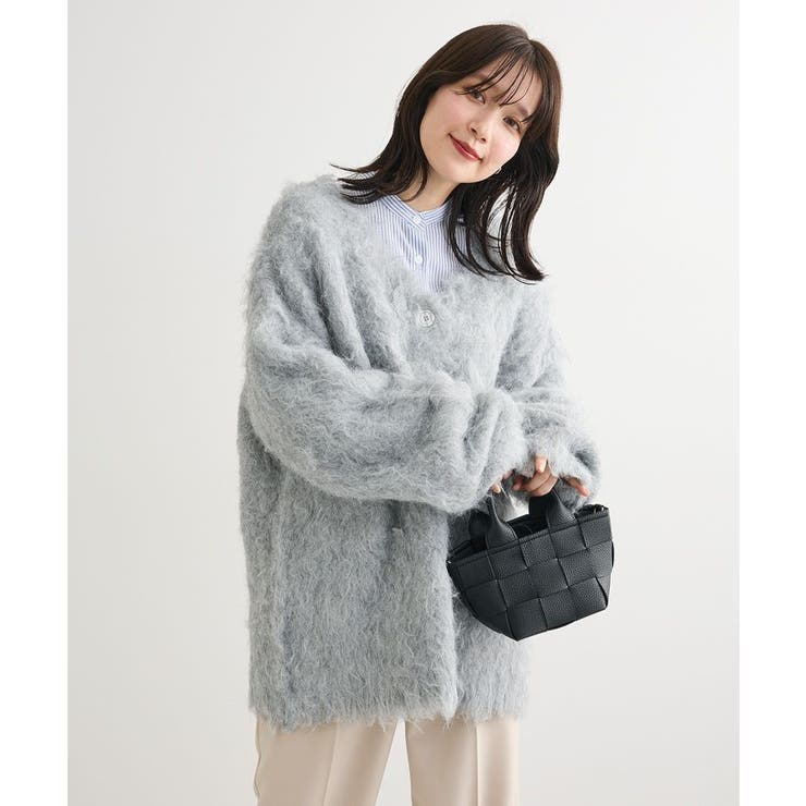 ・swing by 2wayロング起毛カーディガン | Green Parks  | 詳細画像5 