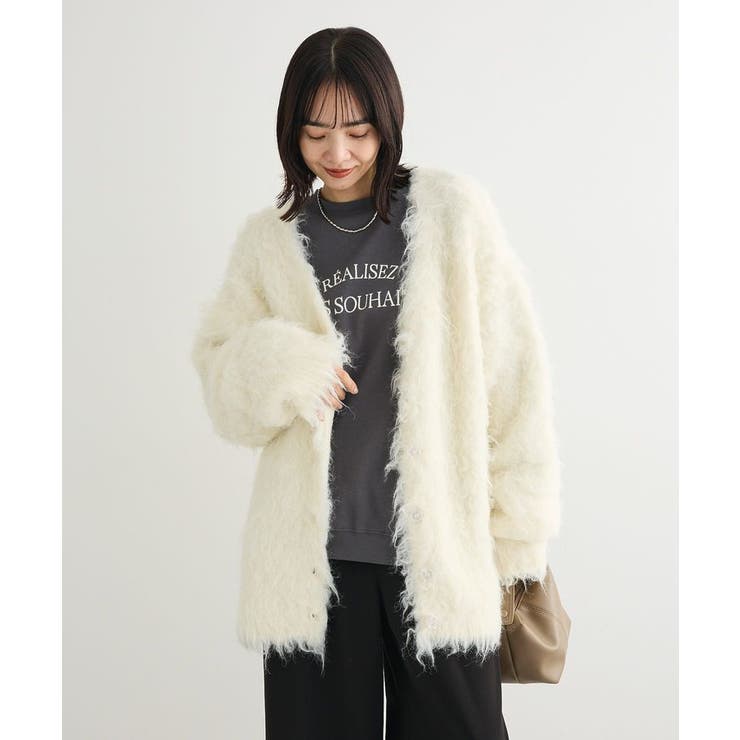 ・swing by 2wayロング起毛カーディガン | Green Parks  | 詳細画像25 