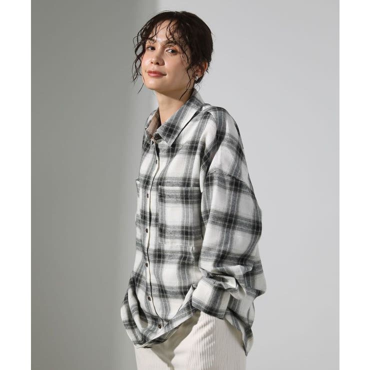 ELENCARE DUE 2wayチェックビックシャツ[品番：GRPW0050693]｜Green