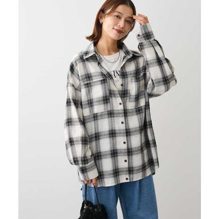 ELENCARE DUE 2wayチェックビックシャツ[品番：GRPW0050693]｜Green