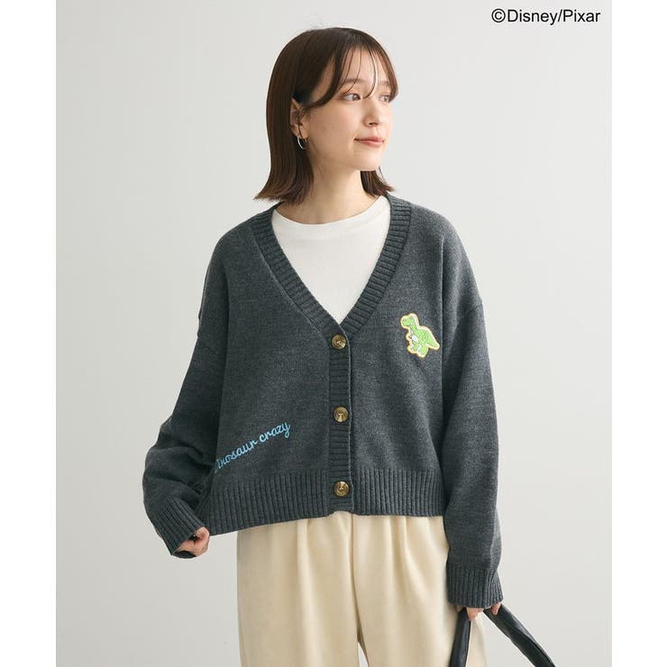トイストーリー/ワッペンショート丈カーディガン[品番