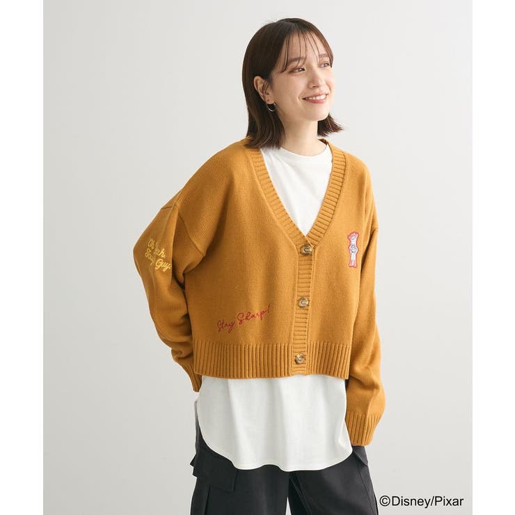 トイストーリー/ワッペンショート丈カーディガン[品番
