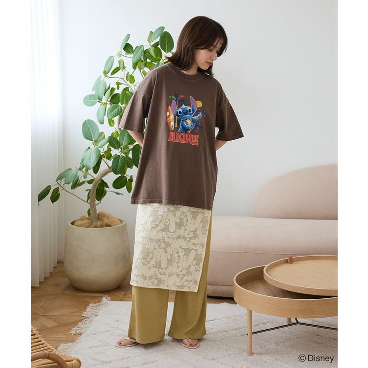 スティッチ/ヴィンテージ風ピグメントTシャツ | Green Parks  | 詳細画像3 