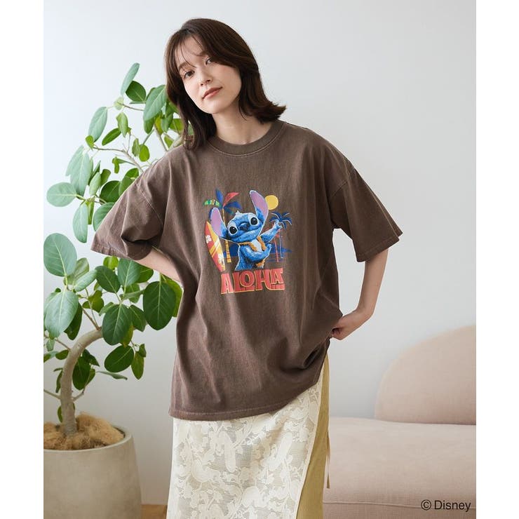 スティッチ/ヴィンテージ風ピグメントTシャツ | Green Parks  | 詳細画像7 