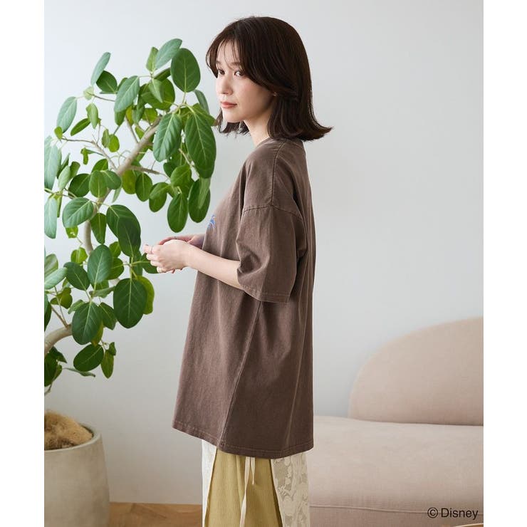 スティッチ/ヴィンテージ風ピグメントTシャツ | Green Parks  | 詳細画像9 