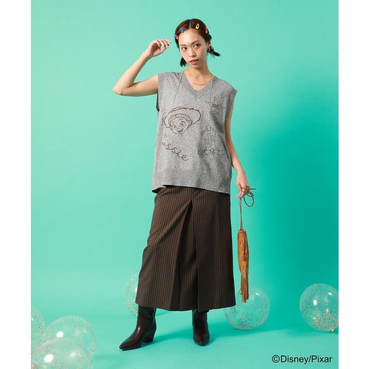 TOY STORY / 刺繍Vネックニットベスト | Green Parks  | 詳細画像3 