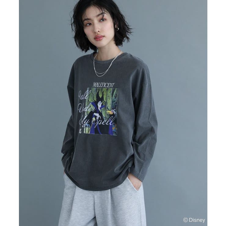 パープル | VILLAINS/ピグメントプリント長袖Tシャツ | Green Parks 