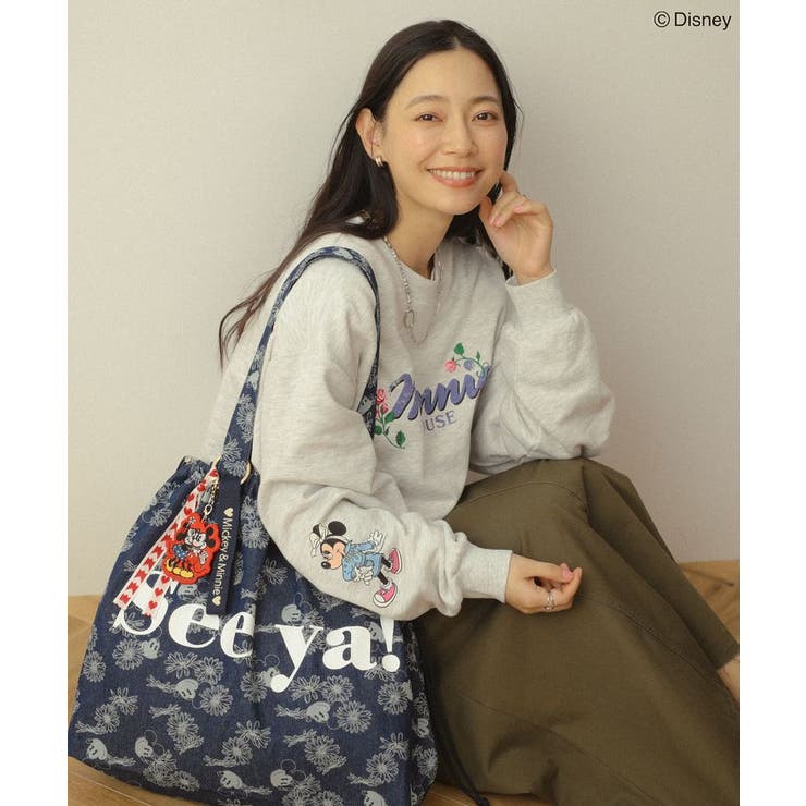 ミッキー&フレンズ/花柄デニムトートバッグ | Green Parks  | 詳細画像5 