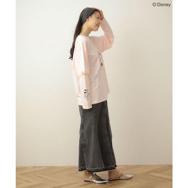 ミッキー&フレンズ/レイヤードプリントロングTシャツ | Green Parks  | 詳細画像4 