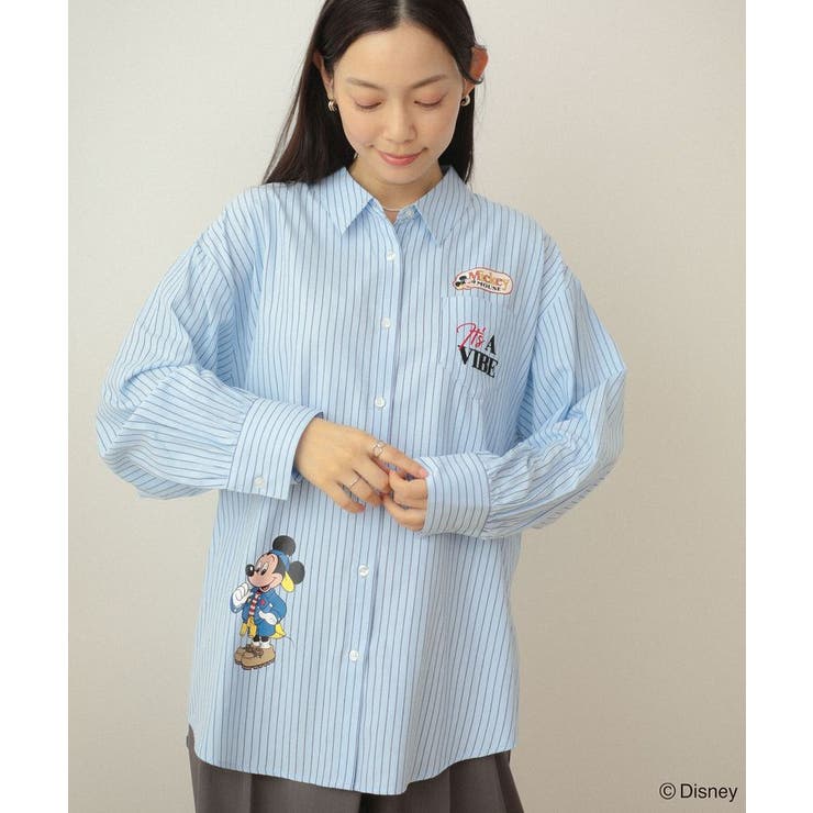 ミッキー＆フレンズ/オーバーサイズシャツ | Green Parks  | 詳細画像5 