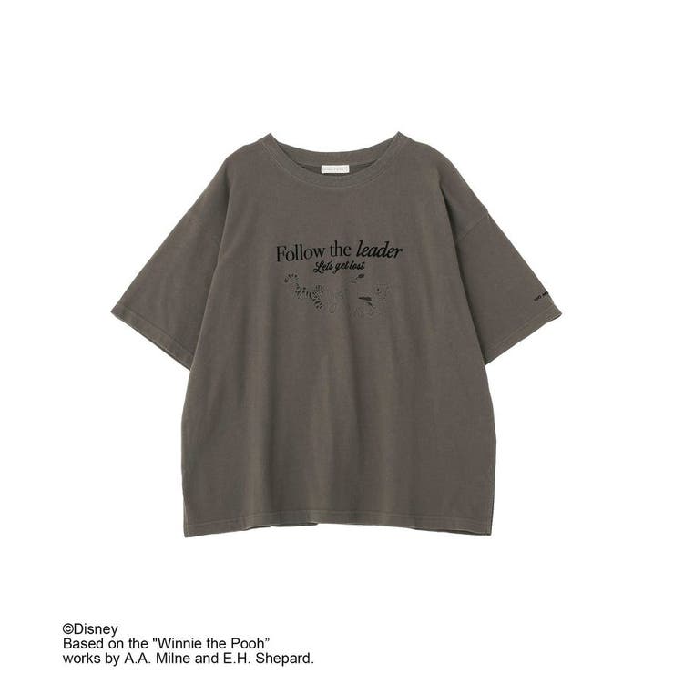 チャコールグレー | Winnie the Pooh/フロッキーロゴTシャツ | Green Parks 