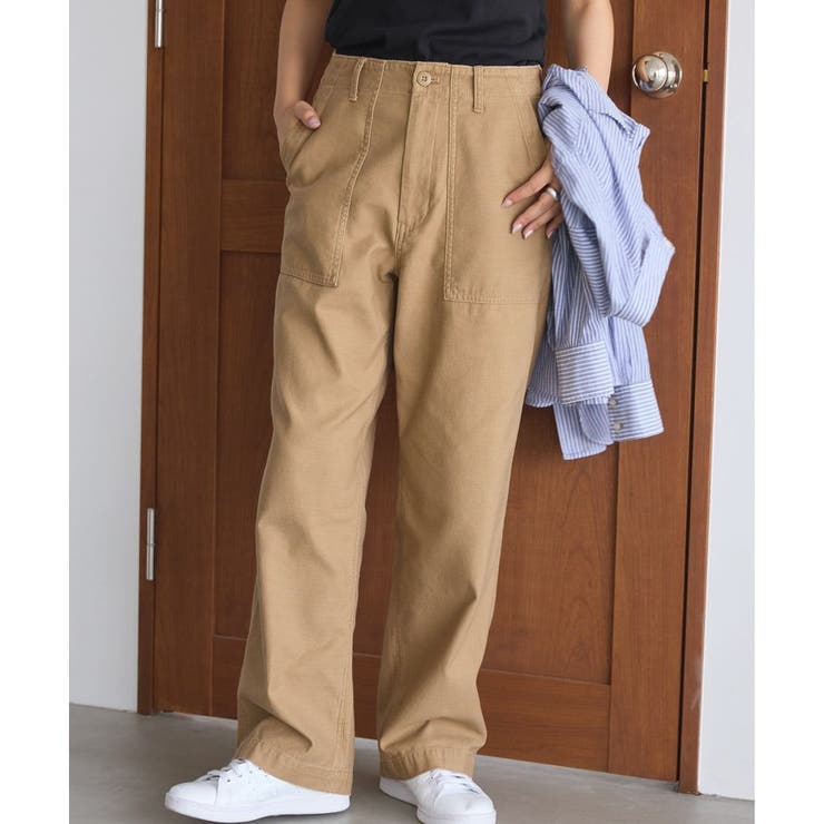 アティックバイジョンブル　ベイカー　ペインターパンツ　カーキ　М　美品 アティックバイジョンブル ベイカー ペインターパンツ カーキ М 美品