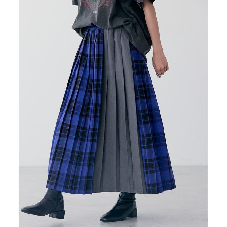 アソートチェックプリーツスカート[品番：EHEW0045962]｜AMERICAN