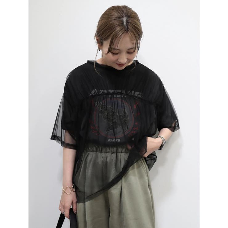 tシャツ バックチュールプルオーバー レディース piecelife_5643557