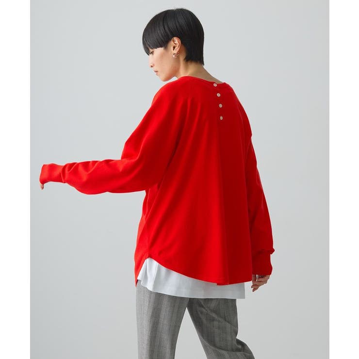 2WAYバイパチヘンリーネックニットプルオーバー[品番：EHEW0045933]｜AMERICAN  HOLIC（アメリカンホリック）のレディースファッション通販｜SHOPLIST（ショップリスト）