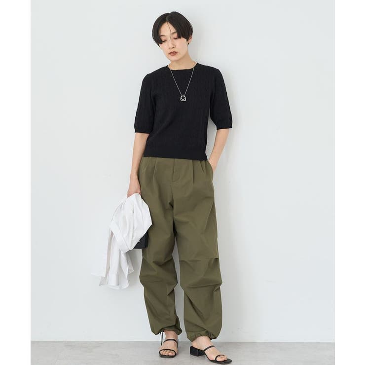 ケーブル5分袖ニットプルオーバー | AMERICAN HOLIC | 詳細画像29 