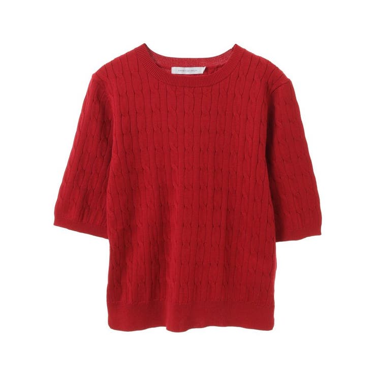 ケーブル5分袖ニットプルオーバー | AMERICAN HOLIC | 詳細画像11 