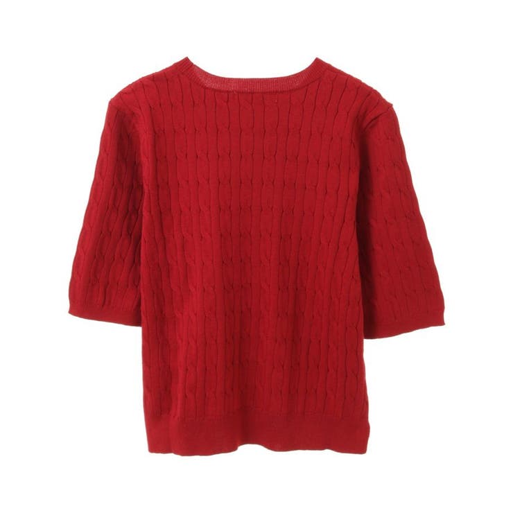 ケーブル5分袖ニットプルオーバー | AMERICAN HOLIC | 詳細画像2 