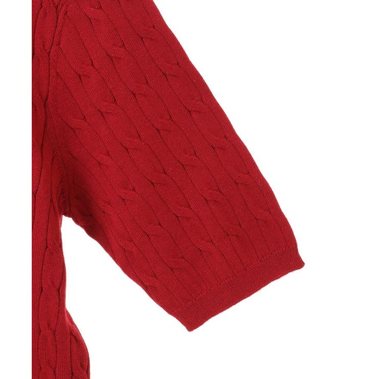 ケーブル5分袖ニットプルオーバー | AMERICAN HOLIC | 詳細画像4 