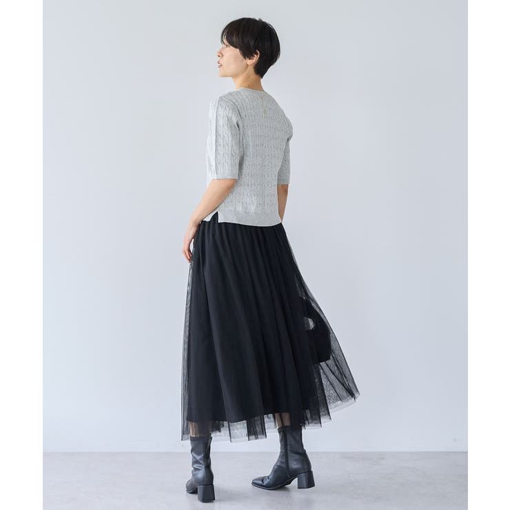 ケーブル5分袖ニットプルオーバー | AMERICAN HOLIC | 詳細画像37 