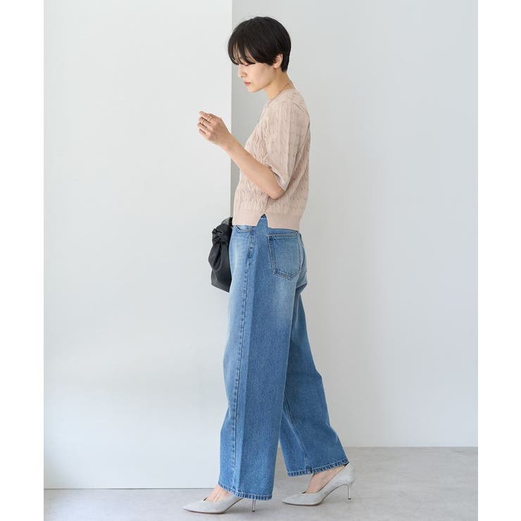 ケーブル5分袖ニットプルオーバー | AMERICAN HOLIC | 詳細画像45 