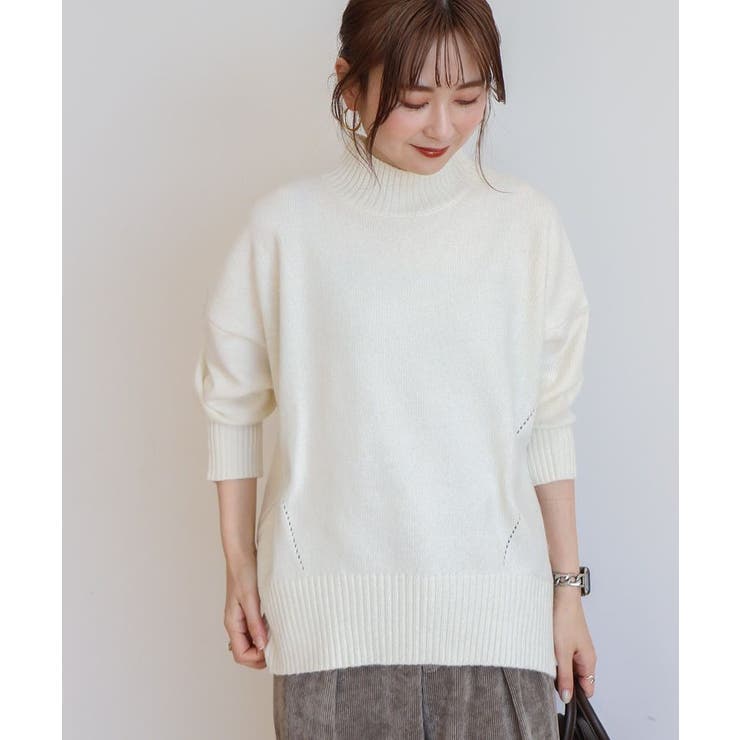 ワールド オンラインストア モックネックコクーンニットプルオーバー[品番：EHEW0046887 トップス