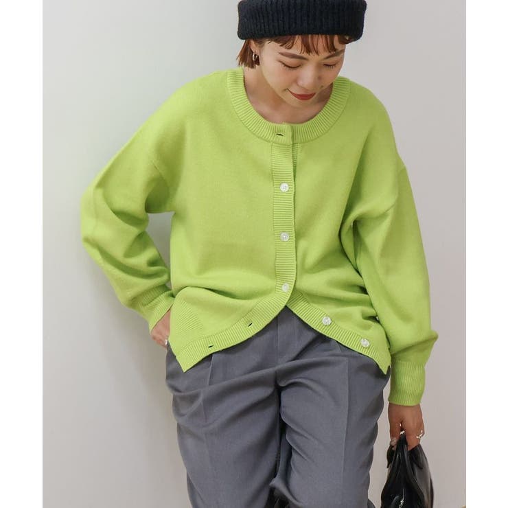 バイパチ2WAYクルーネックニットカーディガン[品番：EHEW0046971
