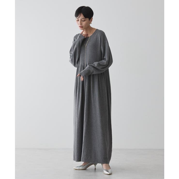 WEB限定】バイパチニットフレアワンピース[品番：EHEW0047228