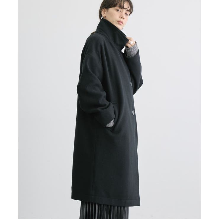 【未使用品】中空FIBERスタンドカラーロングコート 軽量アウター 中空FIBERスタンドカラーロングコート【軽量アウター】/AMERICAN